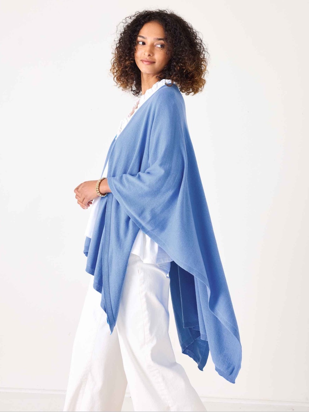EUC Mersea Women’s Cashmere Blend Wrap in Blue One Size